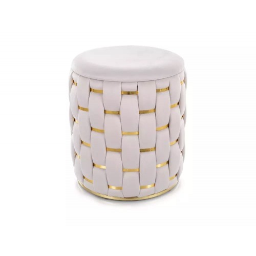 Moderns pufs TIARA VELVET tumši bēšs